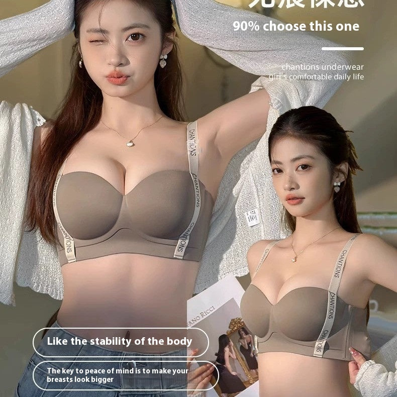 Southeast Asian Women Traceless Vest Gather Comfortably Side Drawing Bra - Alsy store