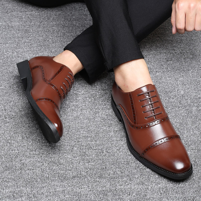 Korean Style British Casual Business Leather Shoes Men Alsy store