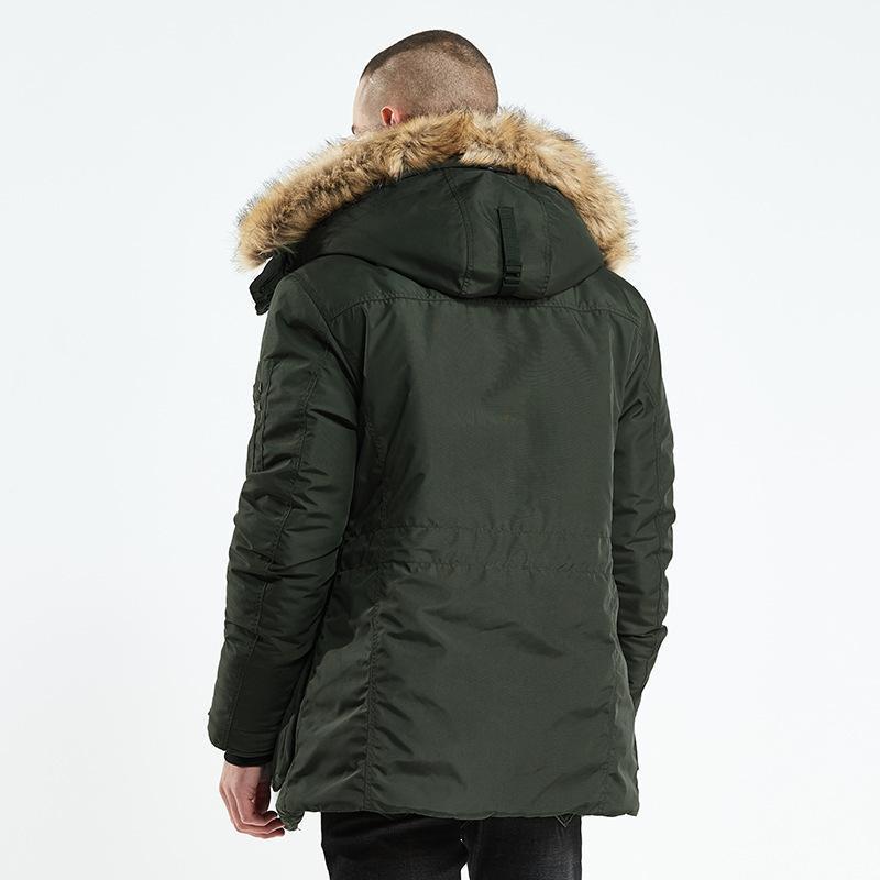 Men Winter Long Cotton Jacket Warm Clothing - Alsy store