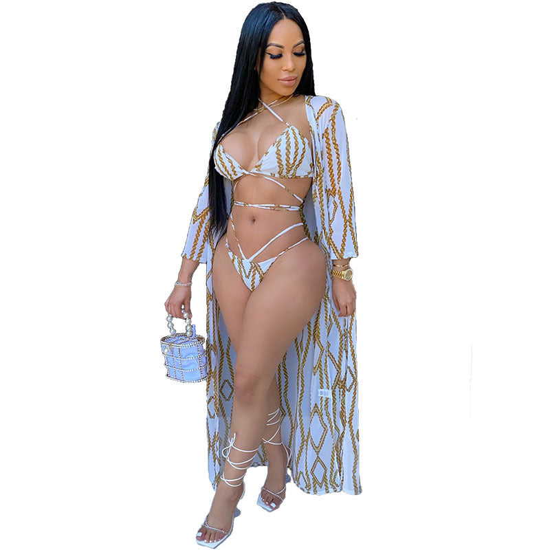Three-piece bikini beach swimsuit suit Alsy store