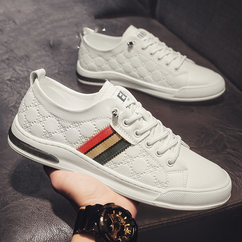 Men's Casual Leather Shoes Versatile Leather Board Shoes Thin Style Breathable Alsy store