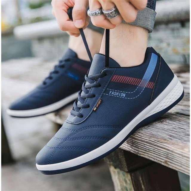 New Men's Shoes Leather Sports Casual Shoes Men's Fashion Sneakers Alsy store