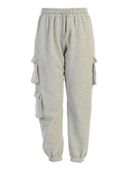 Amazon Independent Station Autumn Winter Multi-pocket Overalls Women's High Waist Loose Casual Pants