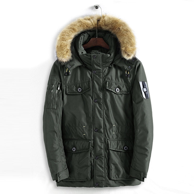Men Winter Long Cotton Jacket Warm Clothing - Alsy store