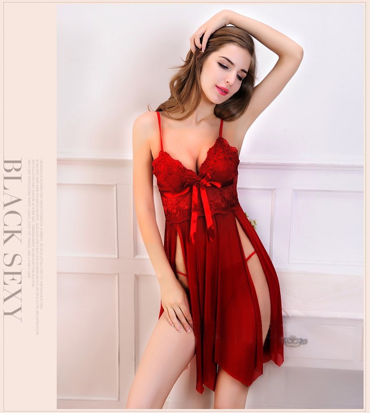 Europe and the United States foreign trade underwear temptation split code lady sexy love wholesale aliexpress - Alsy store