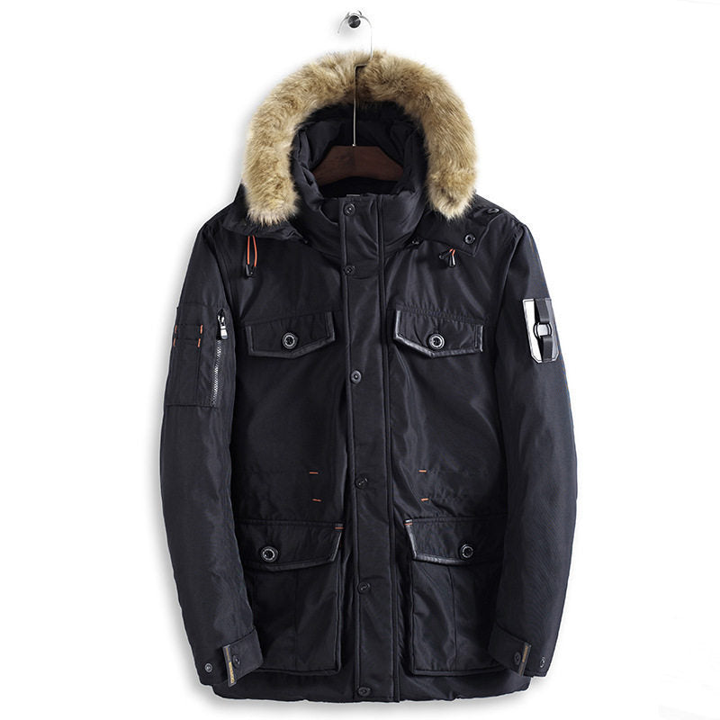 Men Winter Long Cotton Jacket Warm Clothing - Alsy store