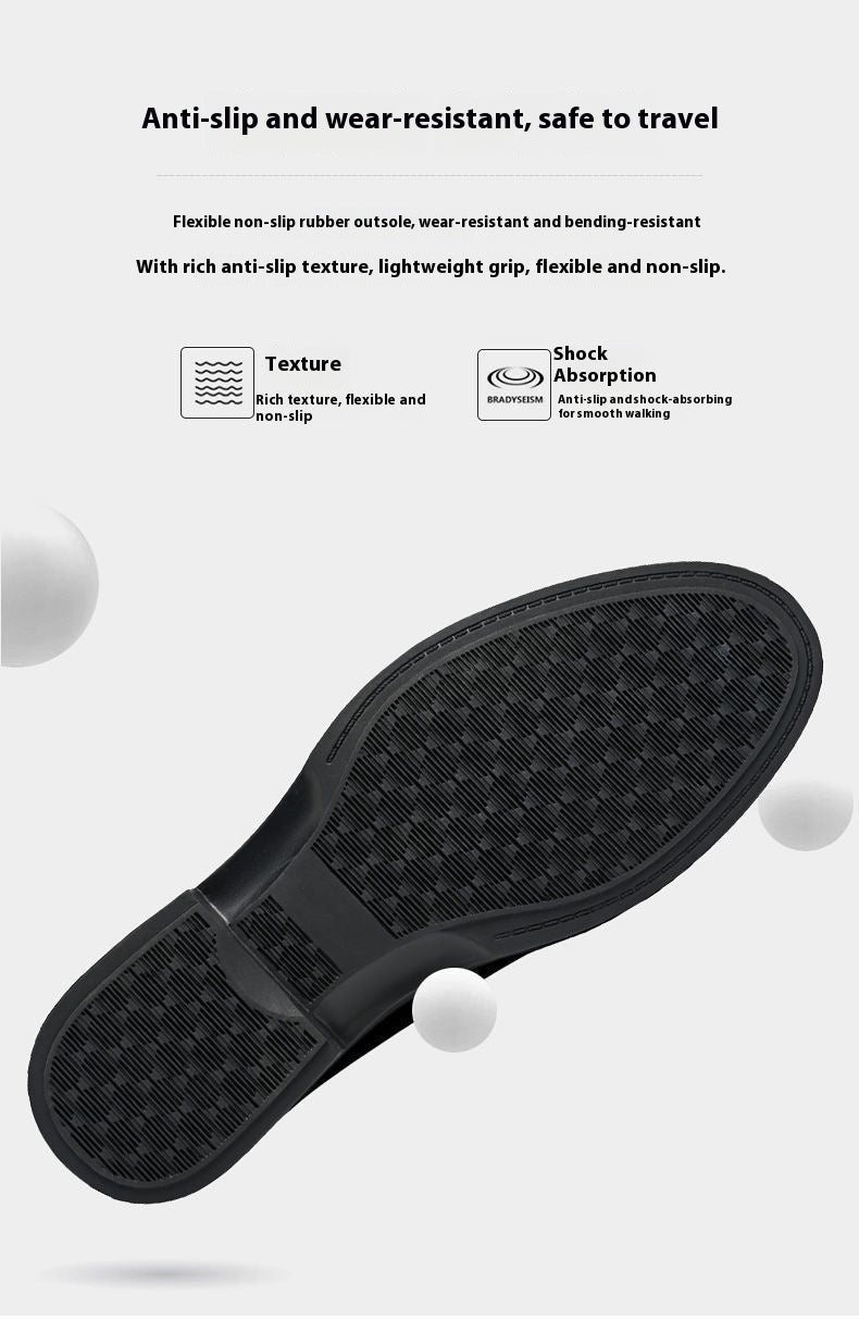 Men's Business Leather Shoes Men's Black Casual Genuine Cowhide Formal Wear Korean Fashion Shoes Alsy store