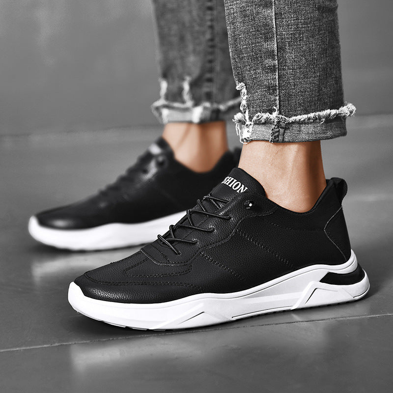 Sneakers Leather Round Toe Fashion Shoes Men Alsy store