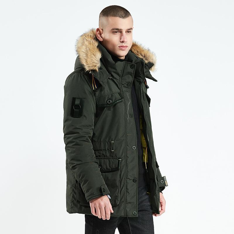Men Winter Long Cotton Jacket Warm Clothing - Alsy store