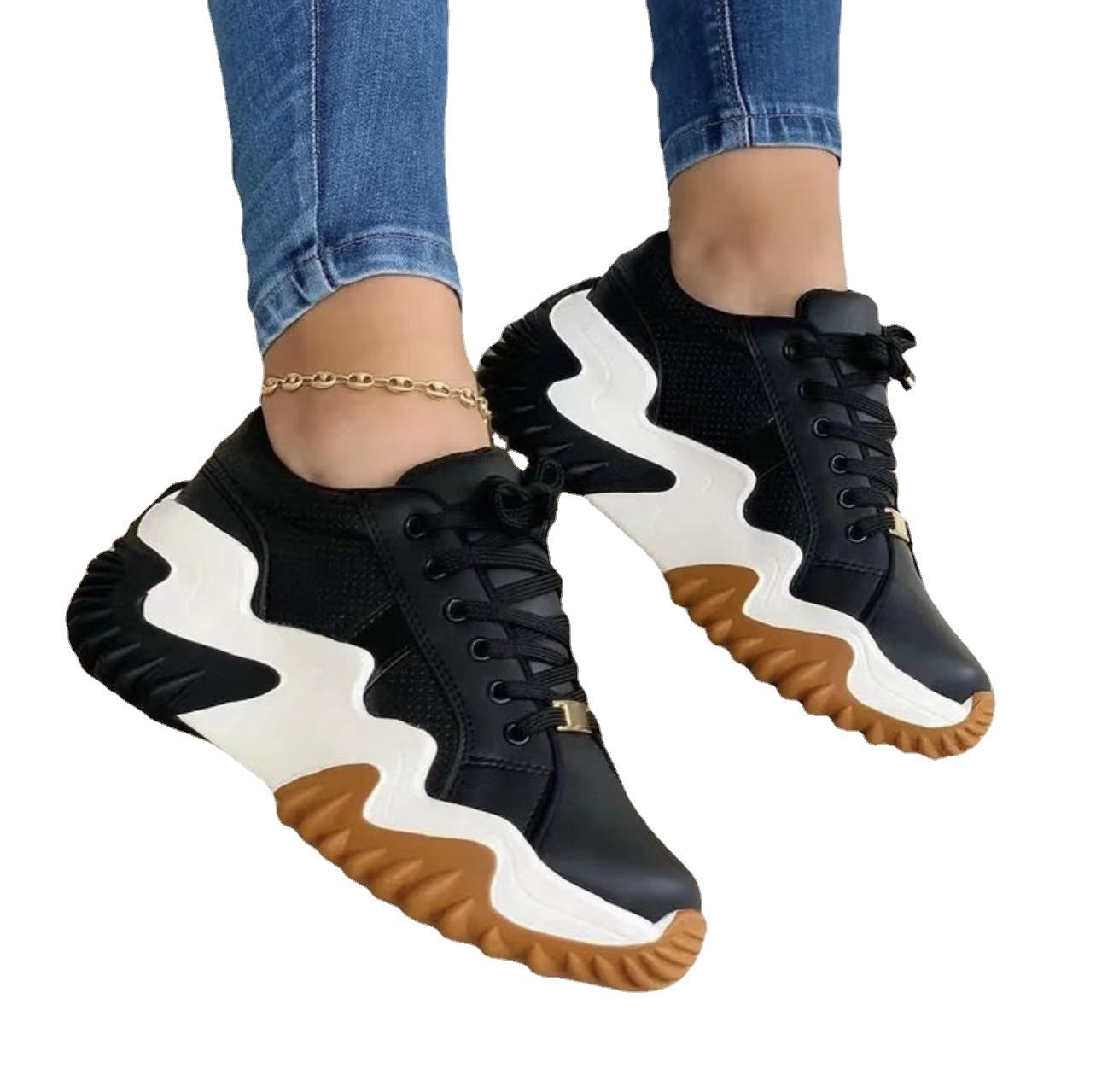 Women Shoes Lace-up Sports Sneakers Alsy store