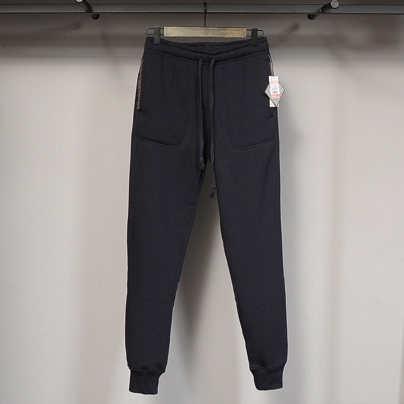 Foreign trade on a single new winter sweat pants men lamb plus velvet sport pants trousers thick Alsy store