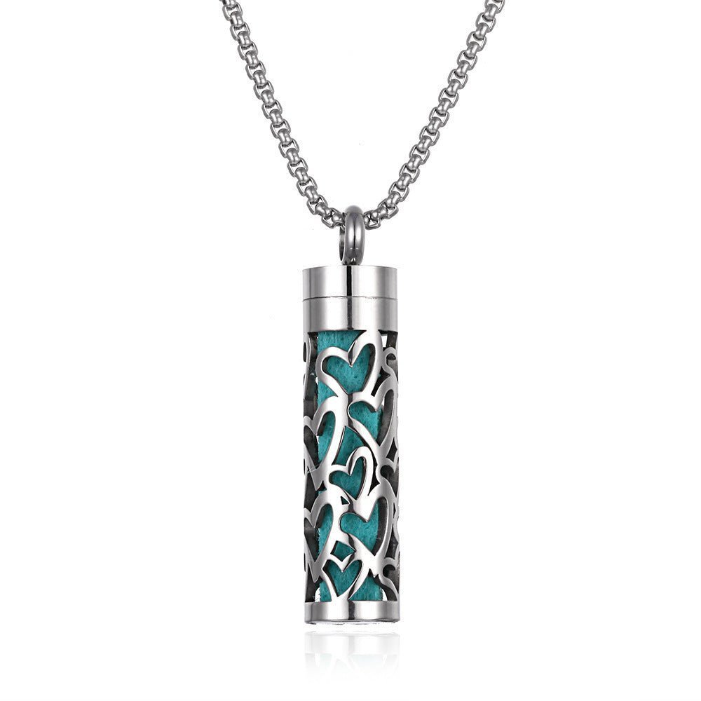 Aromatherapy Pendant Perfume Bottle Essential Oil Titanium Steel - Alsy store