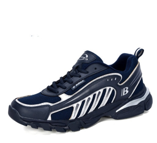 Genuine Leather Men's Sneakers Men's Hiking Shoes Running Alsy store