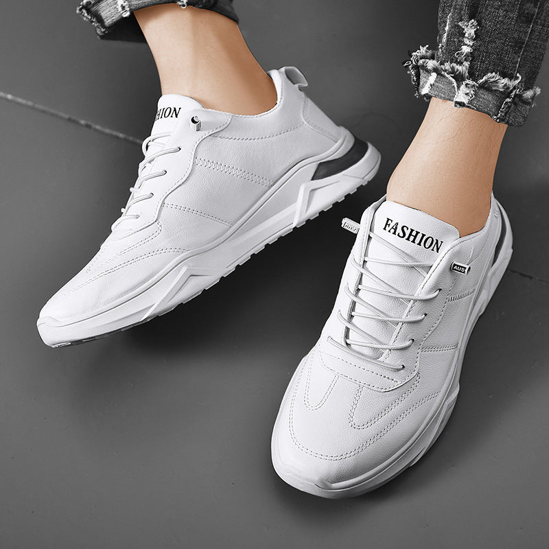 Sneakers Leather Round Toe Fashion Shoes Men Alsy store