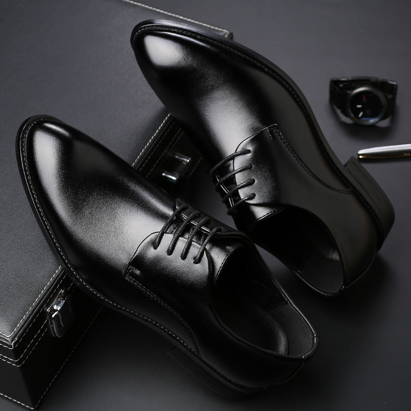 Four new shoes men's dress shoes black tie business men leather shoes factory direct code Alsy store