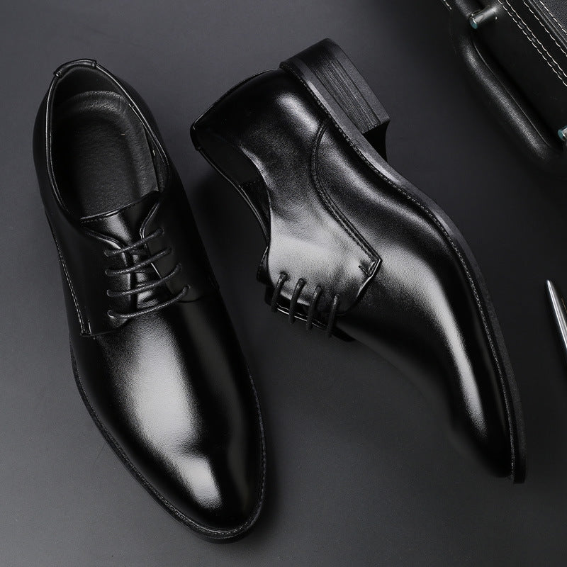Four new shoes men's dress shoes black tie business men leather shoes factory direct code Alsy store
