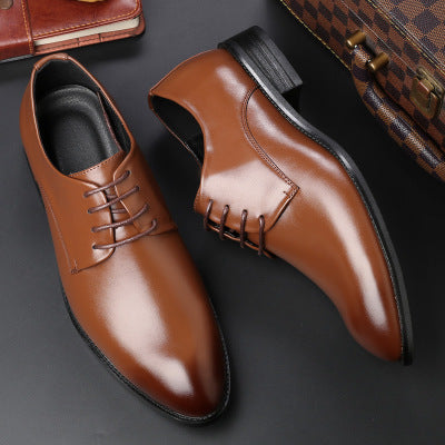 Four new shoes men's dress shoes black tie business men leather shoes factory direct code Alsy store