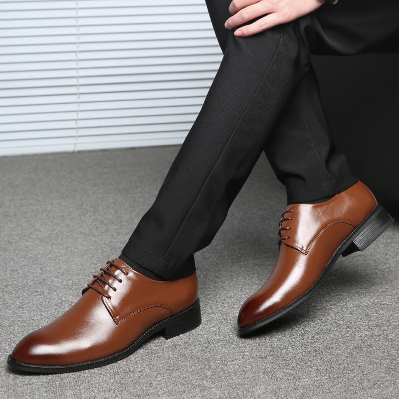 Four new shoes men's dress shoes black tie business men leather shoes factory direct code Alsy store