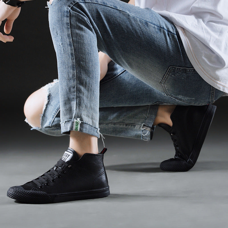 Genuine leather cowhide men's shoes Alsy store