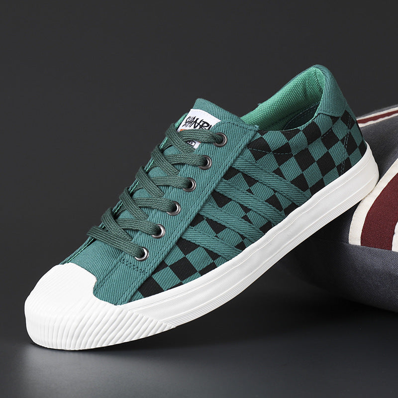 Canvas shoes casual shoes breathable one foot fashion low top shoes lace up board shoes