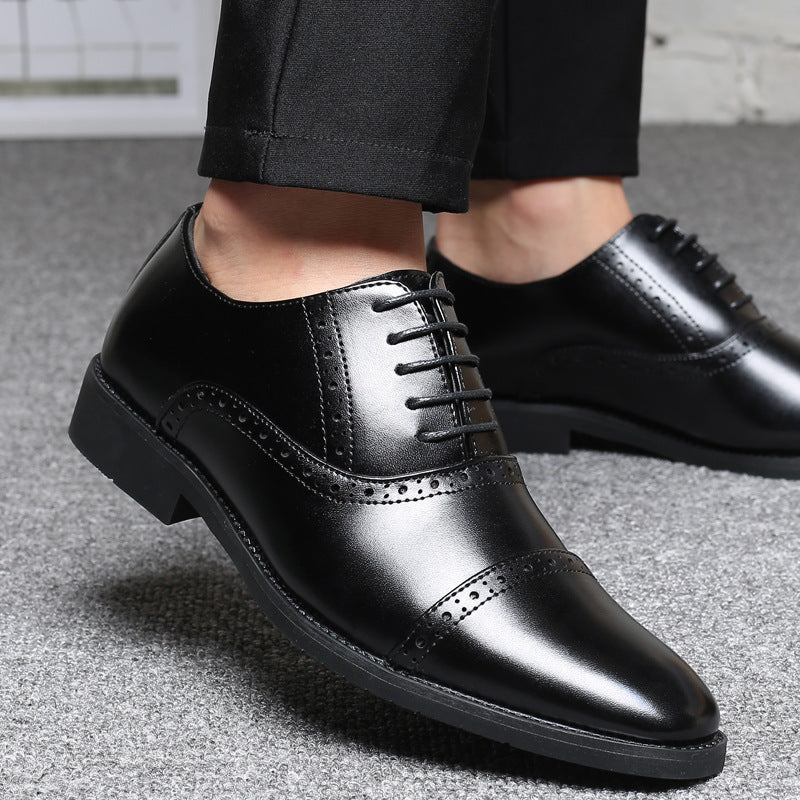 Korean Style British Casual Business Leather Shoes Men Alsy store