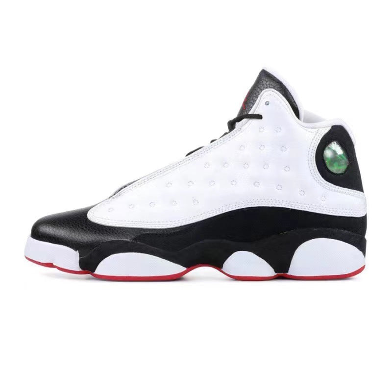 Aj13 Basketball Shoes Black and White Panda Men's Shoes Chinese Navy Blue Obsidian Qiao 13 High-top Sports Pure Original Putian Alsy store