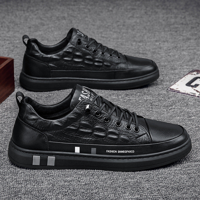 2024 Spring New Europe Station Live Men's Shoes Fashion Casual Board Shoes Autumn Trendy Shoes Round Head White Shoes Alsy store