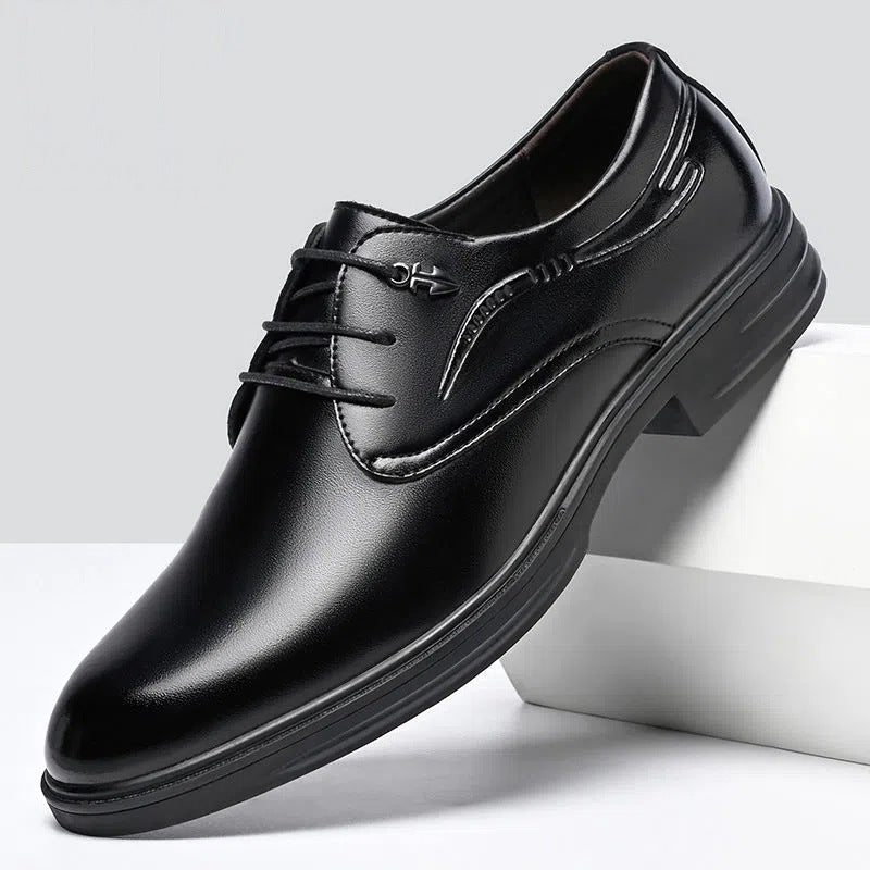Men's Business Leather Shoes Men's Black Casual Genuine Cowhide Formal Wear Korean Fashion Shoes Alsy store