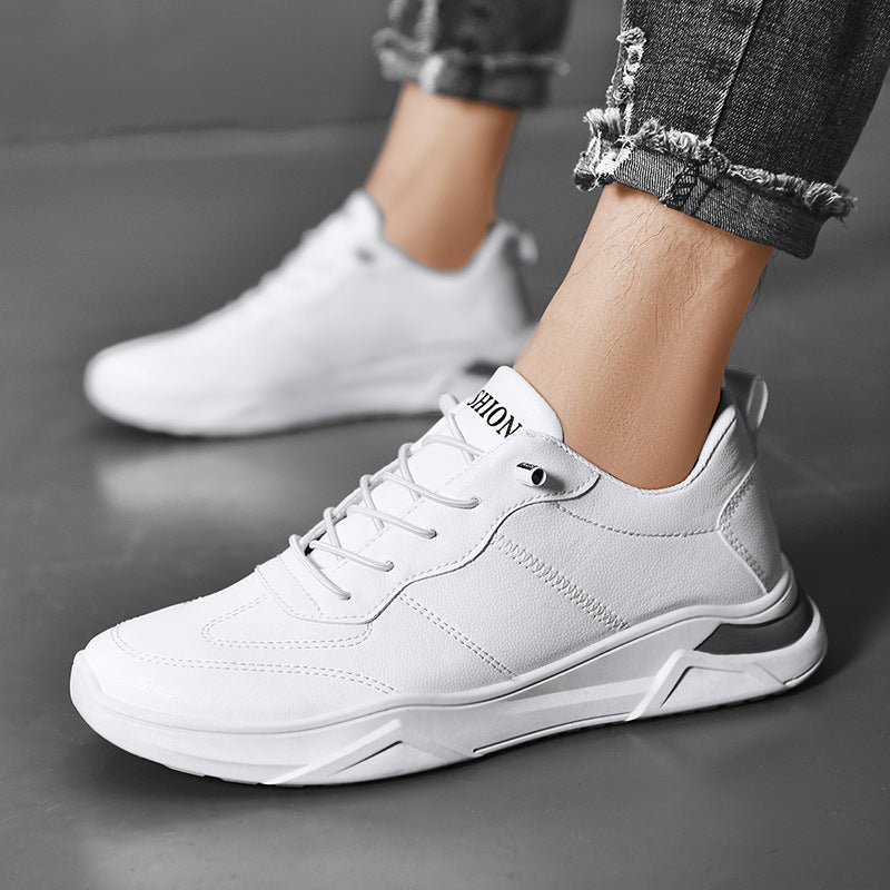 Sneakers Leather Round Toe Fashion Shoes Men Alsy store