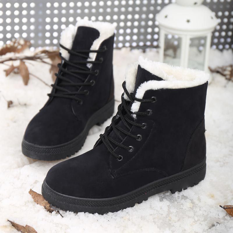 Winter Snow Boots With Warm Plush Ankle Boots For Women Shoes - Alsy store