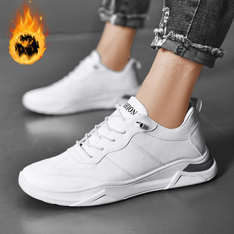Sneakers Leather Round Toe Fashion Shoes Men Alsy store