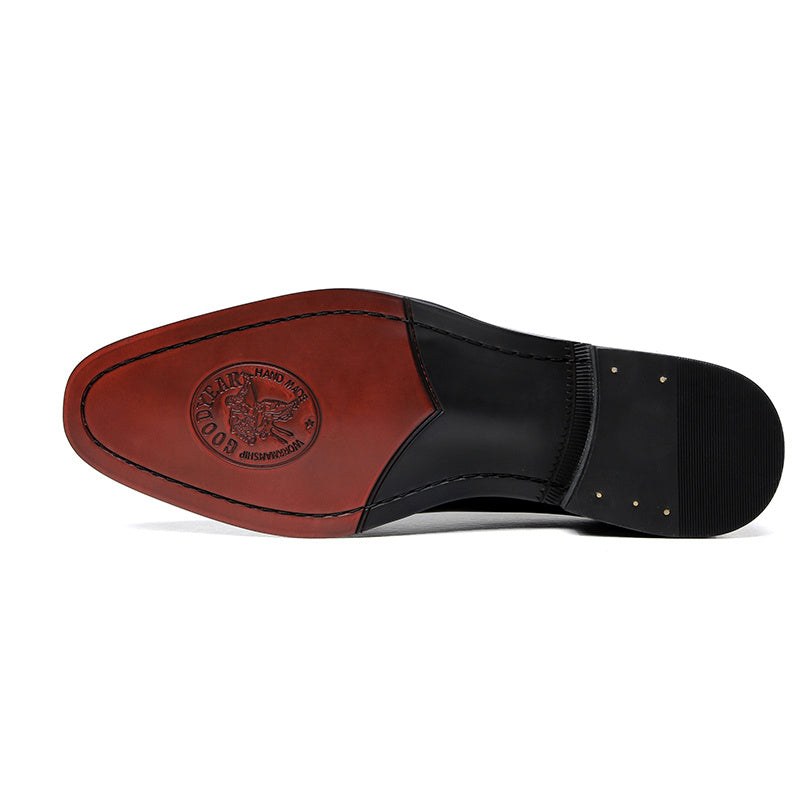 Business Carved Pointed Retro Wedding Shoes Men Alsy store