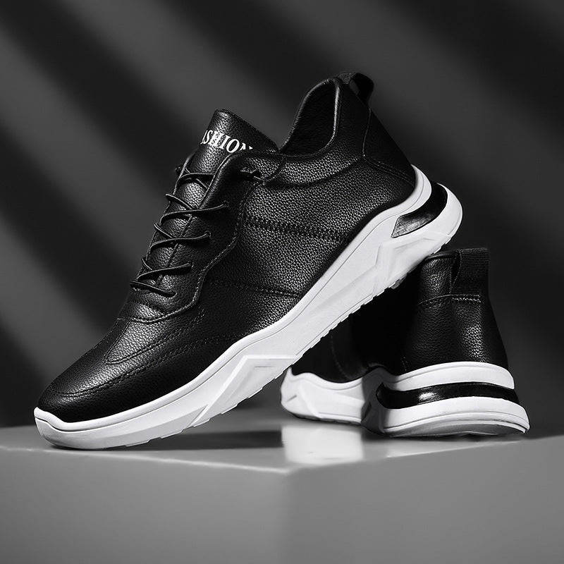 Sneakers Leather Round Toe Fashion Shoes Men Alsy store