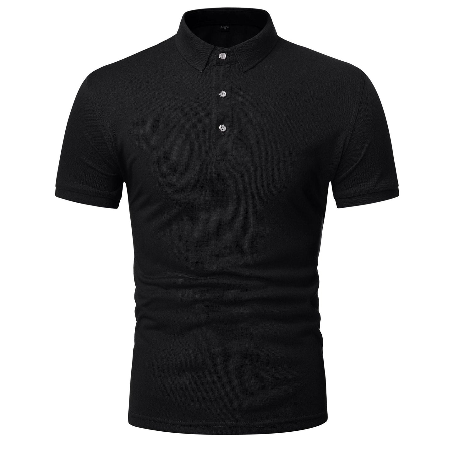 Men's Polo Shirt Lapel Short Sleeve Solid Color Top Alsy store