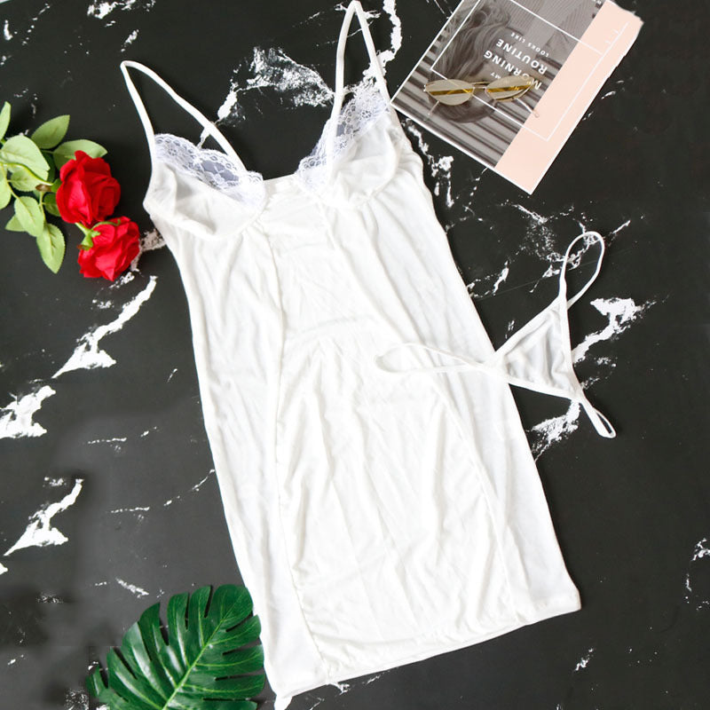 Mesh Lace Patchwork Petticoat Dress Women - Alsy store