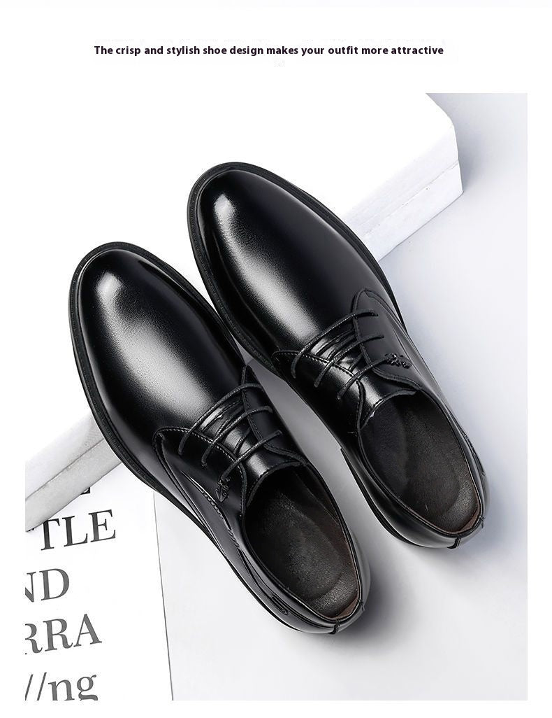 Men's Business Leather Shoes Men's Black Casual Genuine Cowhide Formal Wear Korean Fashion Shoes Alsy store