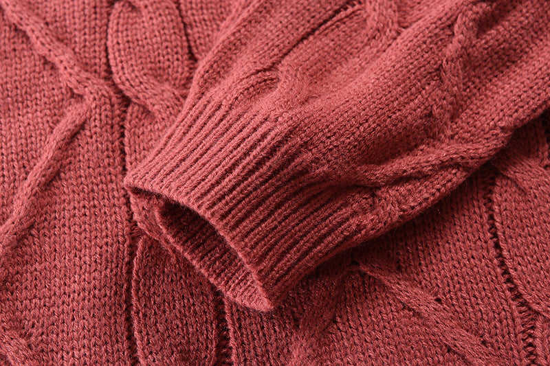 Turtleneck Sweater Men Loose Solid Color Alsy store