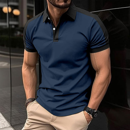 Men's Short Sleeve Business Shirt Summer Casual Polo Shirts - Alsy store