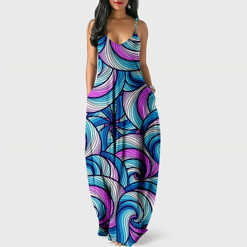 Digital Printing Temperament Street Dress - Alsy store