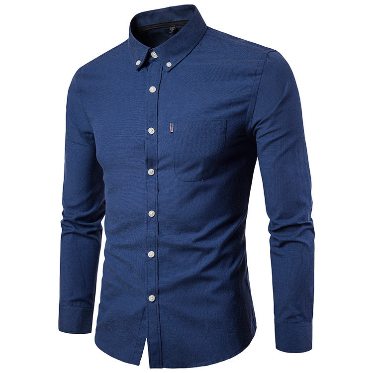 Men S Shirts Korean Men Slim Long Sleeve Dress Shirt - Alsy store