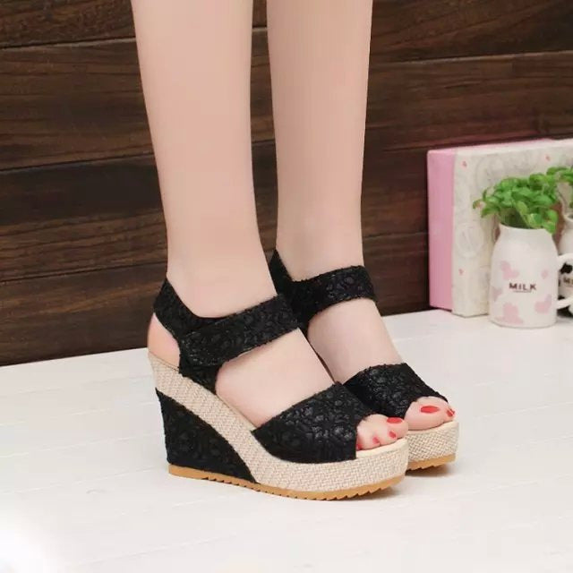 Flat bottom high heel sandals - Alsy store