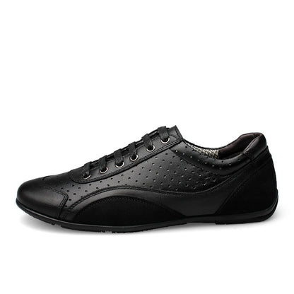 Men's casual shoes with genuine leather and cotton