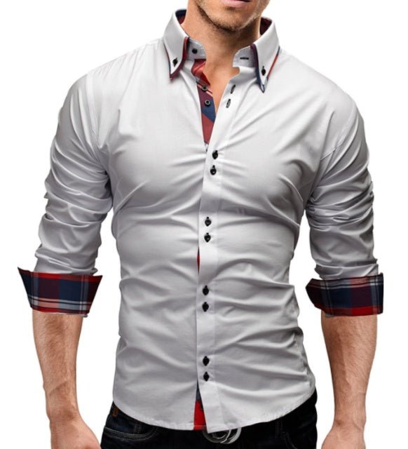 Classic Inner Slim Men Shirt - Alsy store