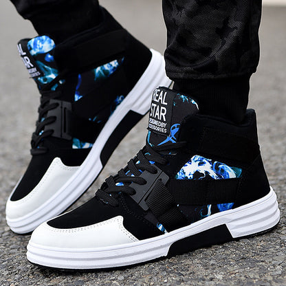 Camouflage High-Top Lace-Up Shoe