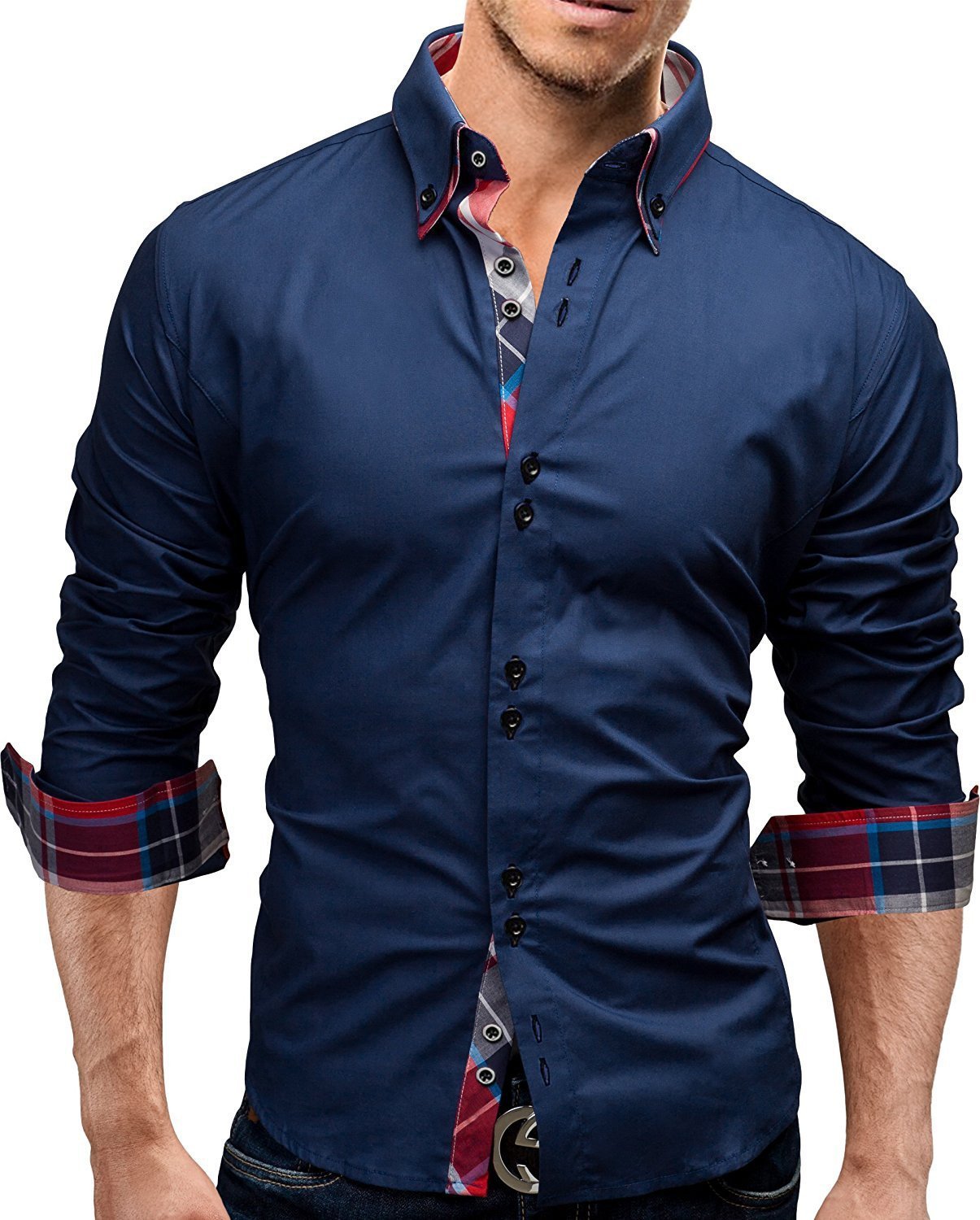 Classic Inner Slim Men Shirt - Alsy store