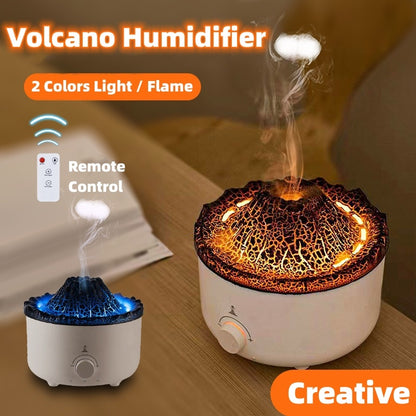 Mute Of New Small Simulated Flame Volcano Humidifier