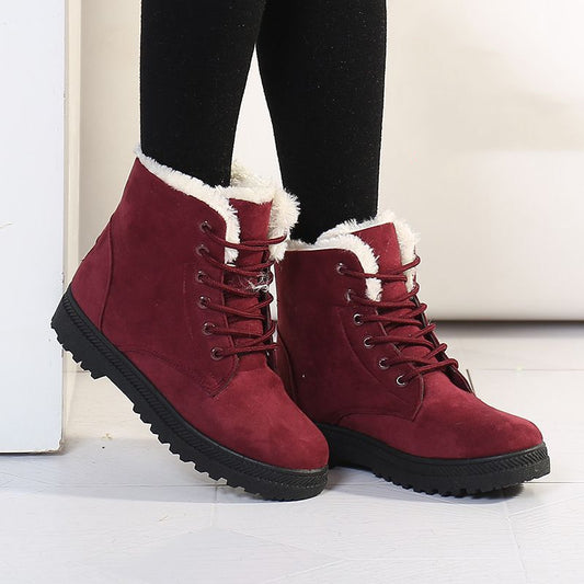 Winter Snow Boots With Warm Plush Ankle Boots For Women Shoes - Alsy store