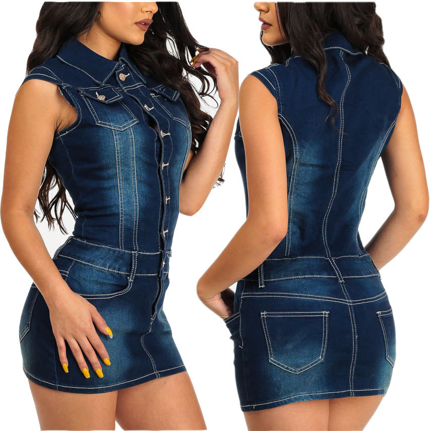 Women Denim dress - Alsy store