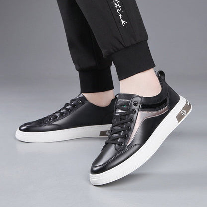 All-match Breathable Men's Shoes Leather Soft Sole Men's Sneakers