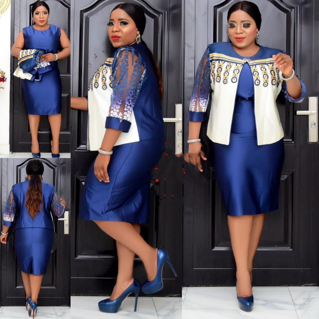 New Big Size Mom Dress Small Suit